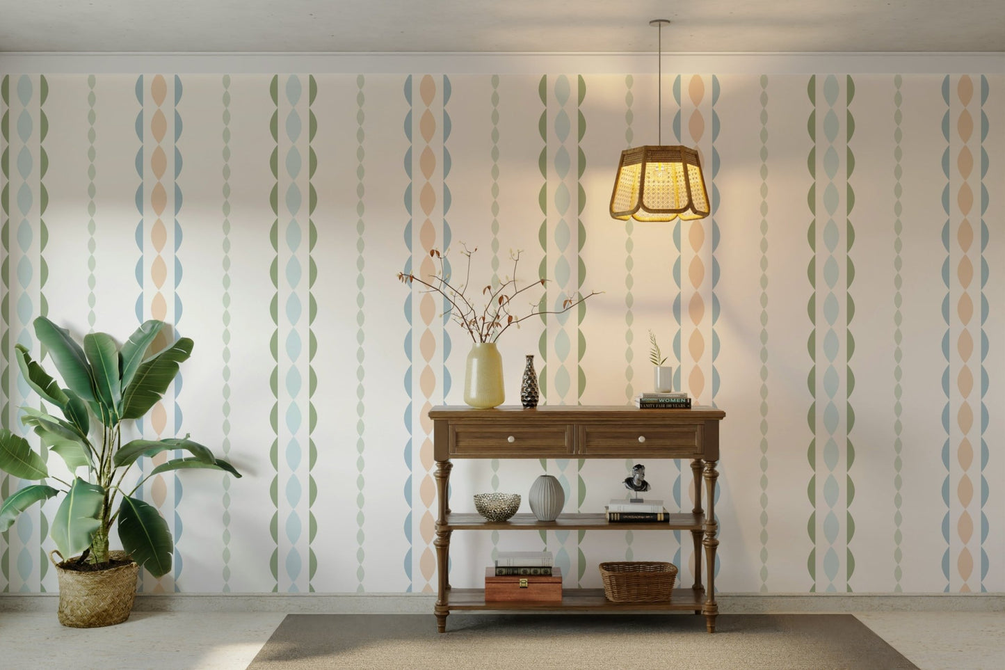 The composition is a harmonious, flowing pattern.

