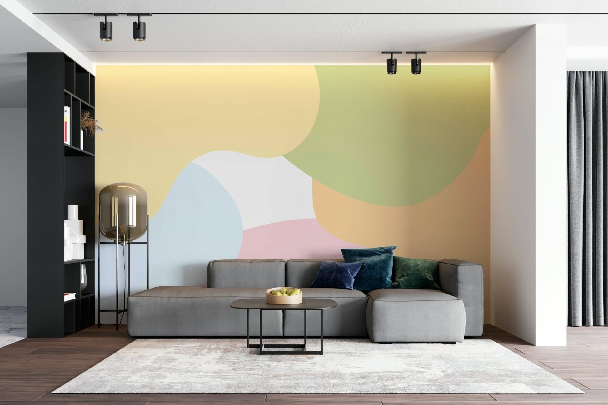 The lines are soft and the colors are solid.

