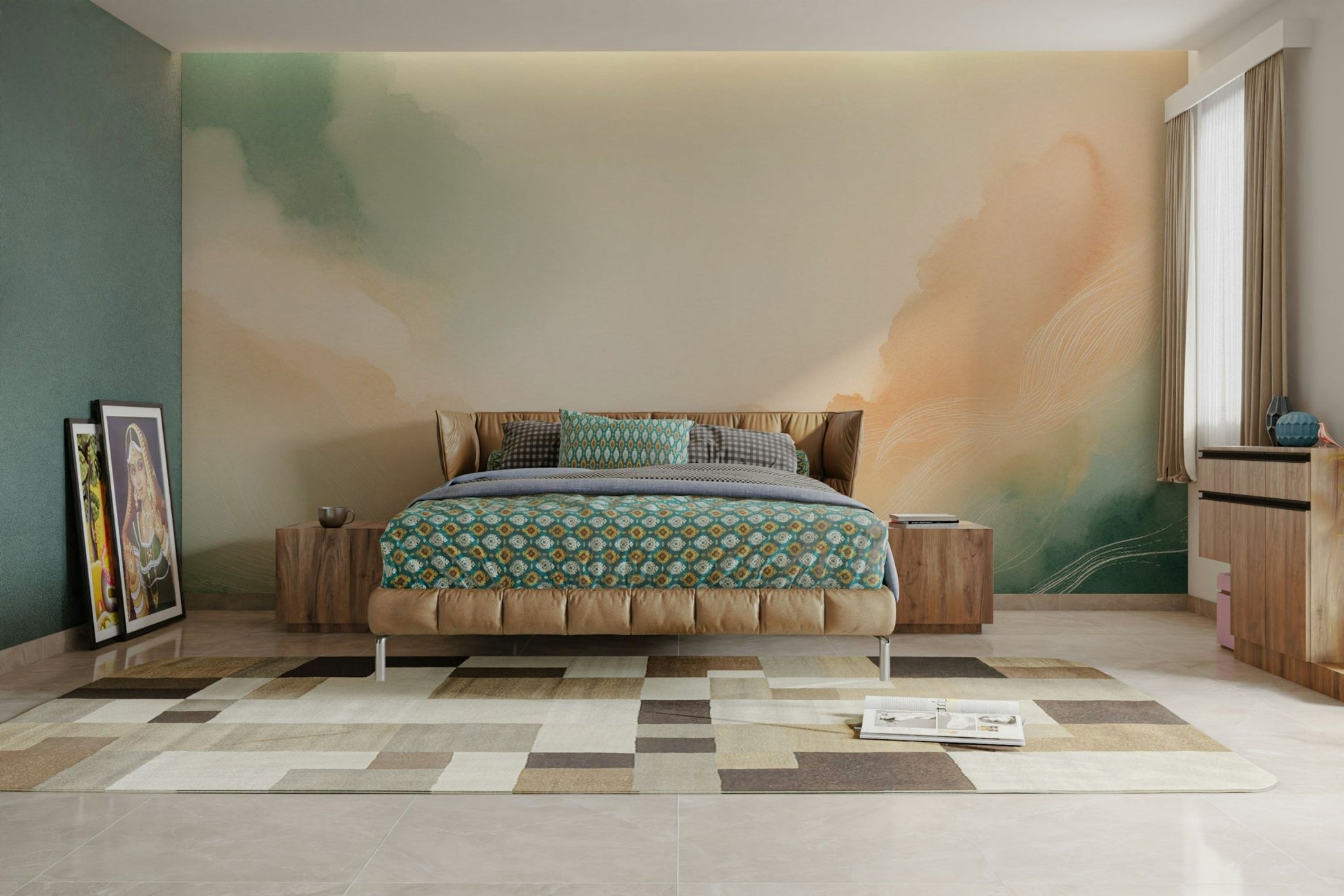 Relaxing soft sky wall art for modern interiors

