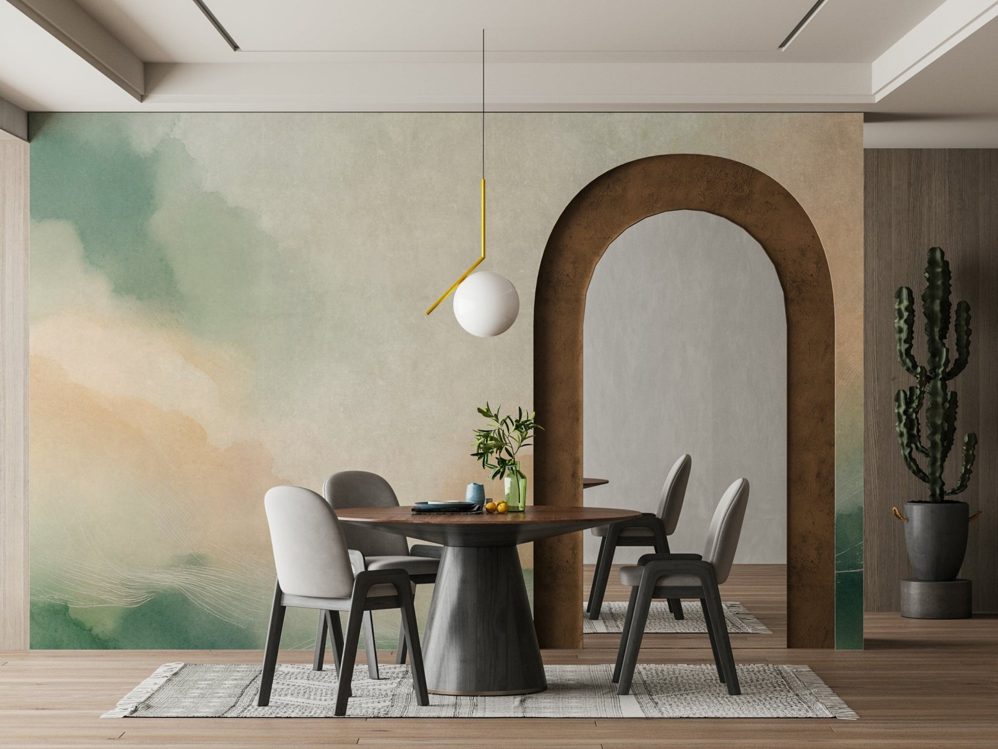 Dreamscape mural for creating a peaceful environment

