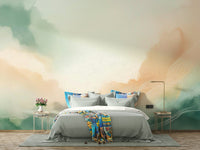 Soft sky dream mural perfect for bedroom walls

