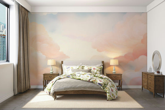 Soft Sky Serenity Wall Mural for calming interiors, GD1662