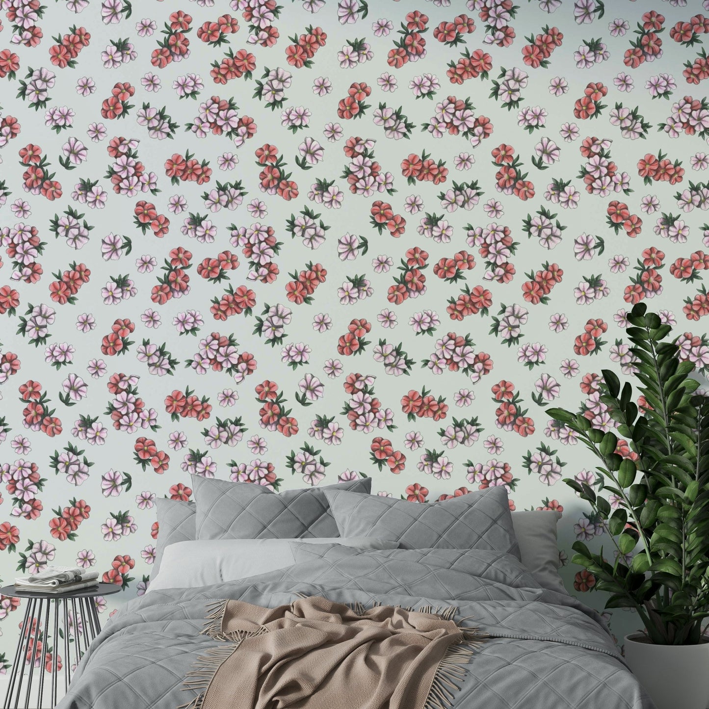 Vintage style flower wallpaper

