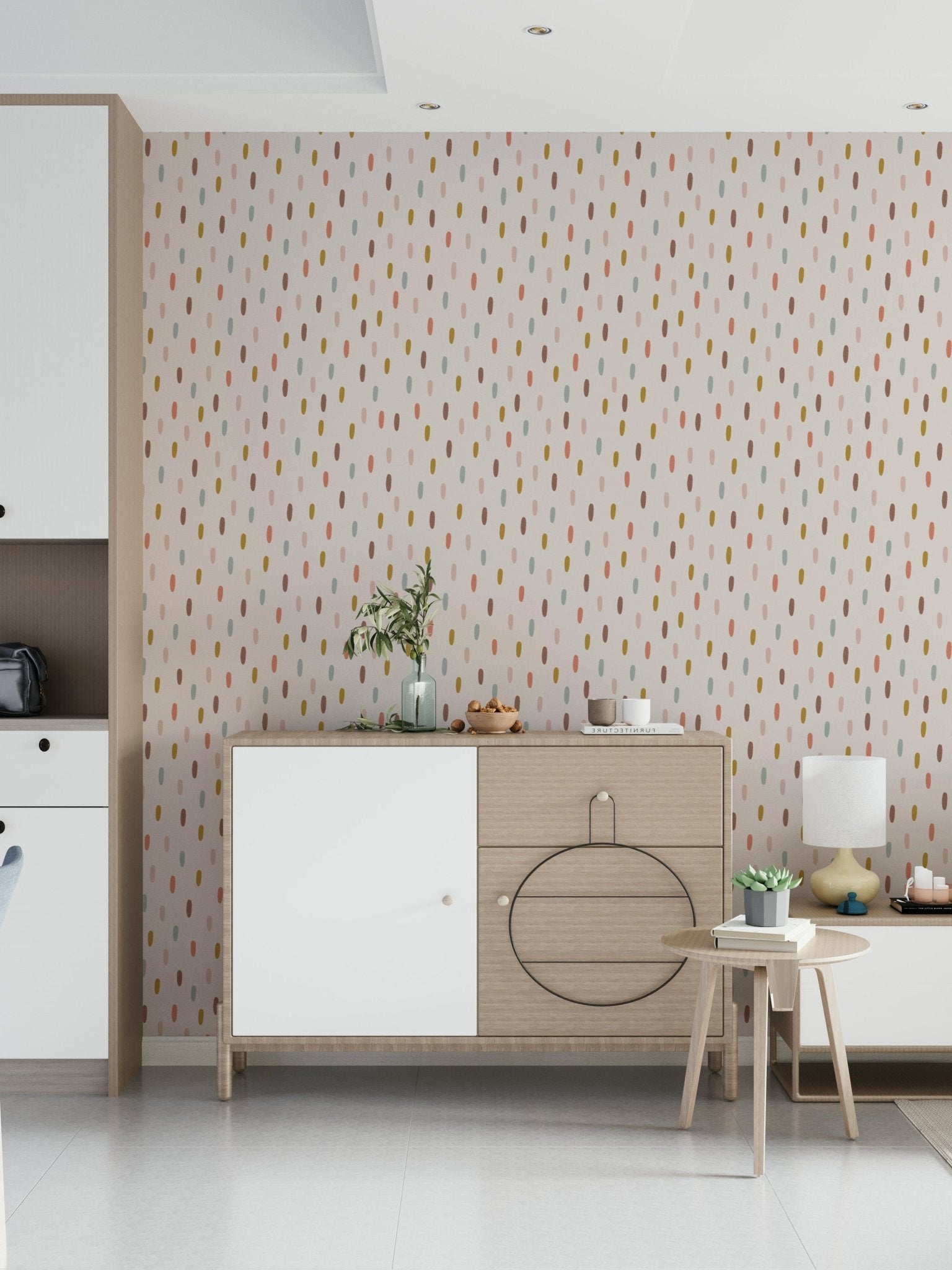 Hand painted Soft Strokes Wallpaper⁠ mark design, GD6532