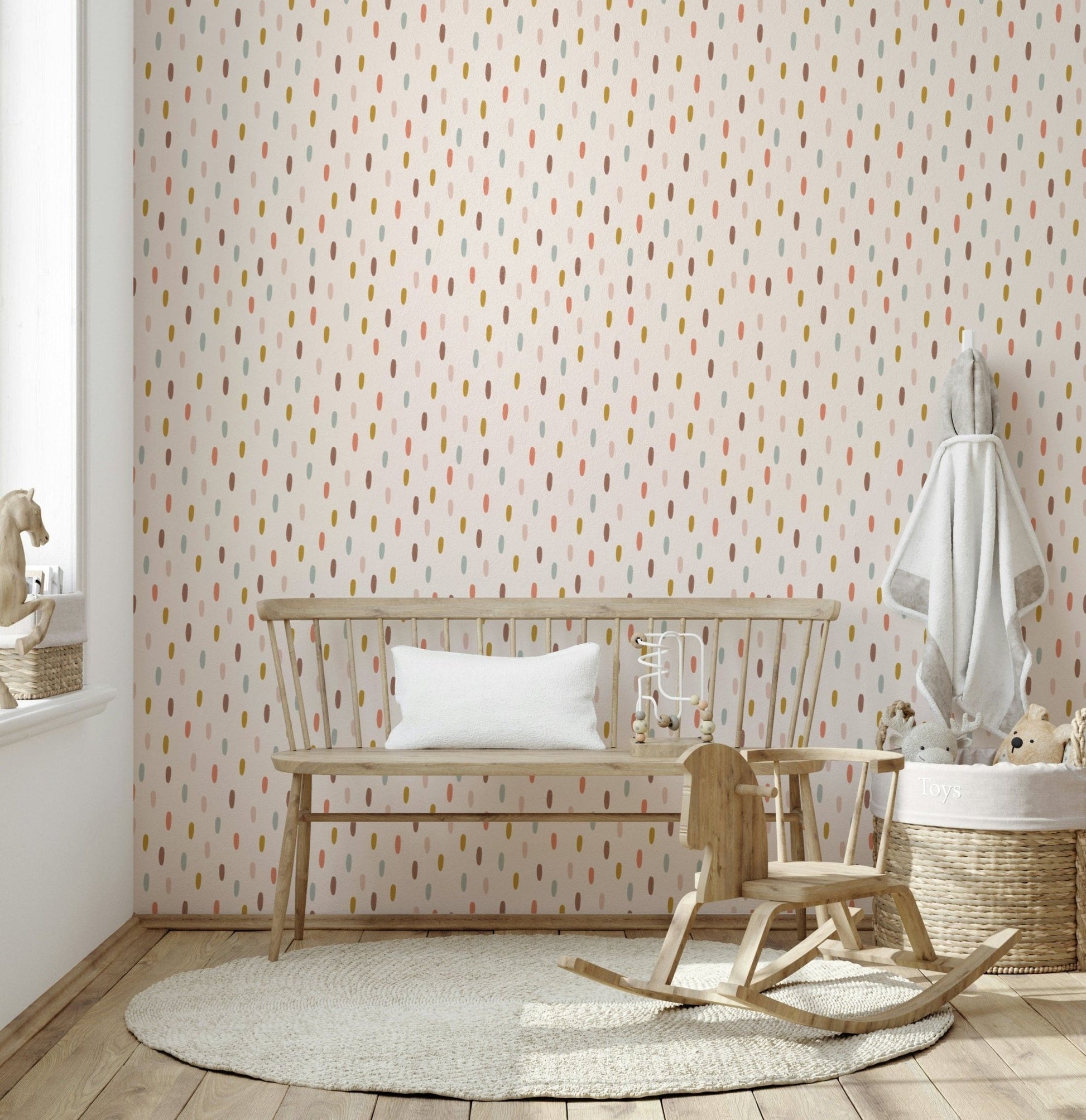 Muted color Soft Strokes Wallpaper⁠ vertical dots, GD6532