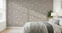 Slender stems trail past the blooms on this Taupe Florals wallpaper GD7419
