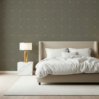 Soft Texture Squares Taupe wall covering with subtle square pattern.