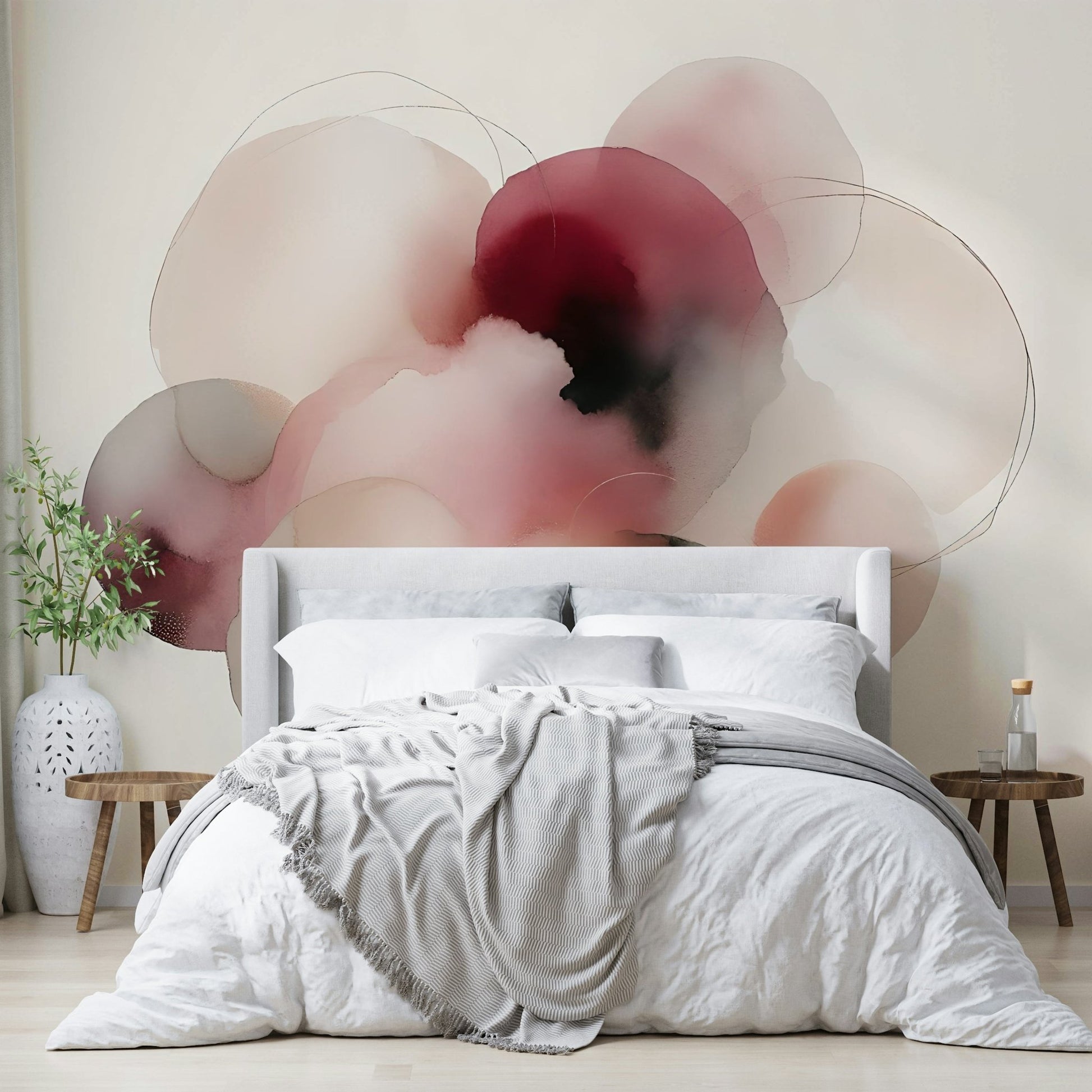 Enhance Your Room with Soft Tones Artistic Flow Mural

