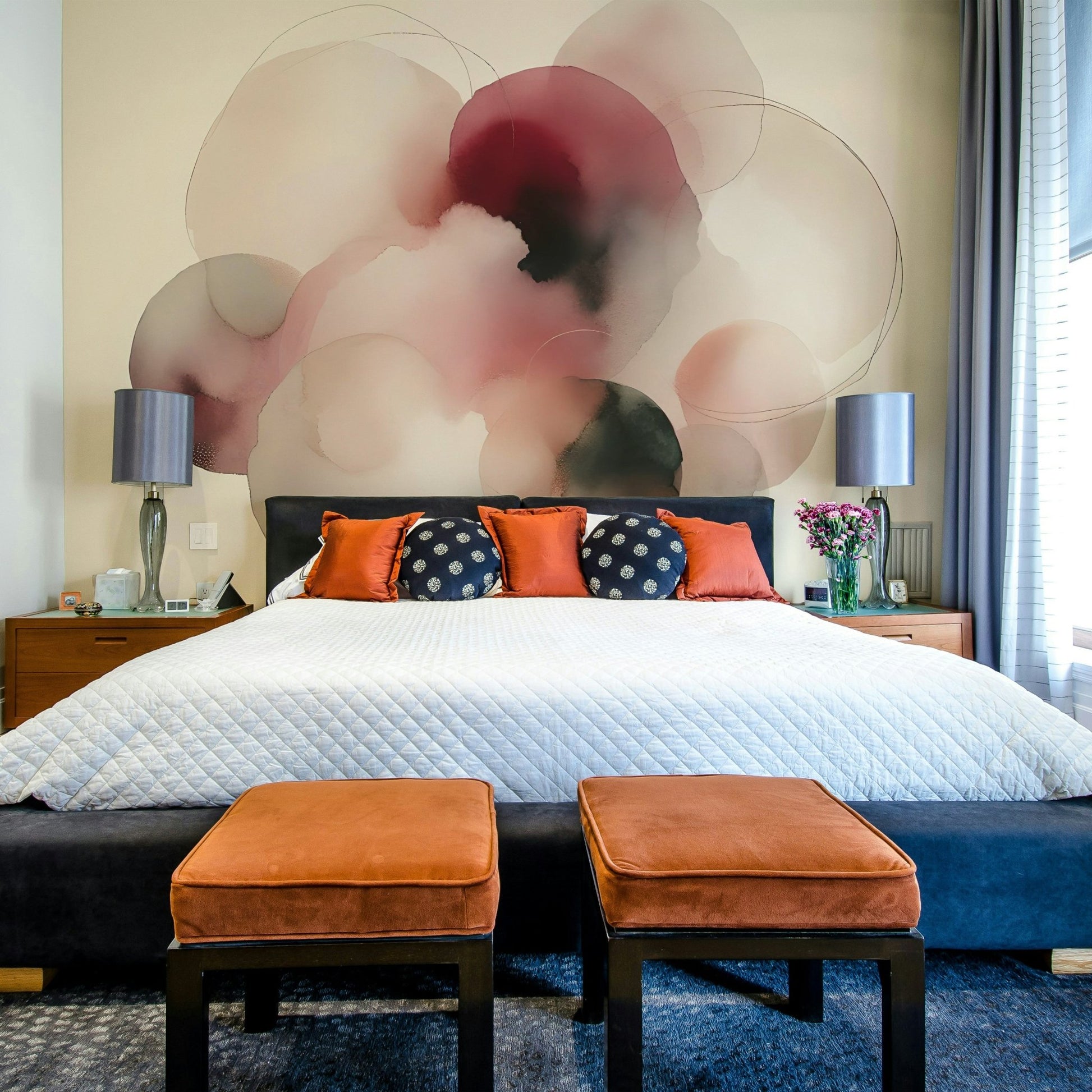 Artistic Flow Wall Mural in Soft Tones for Modern Interiors


