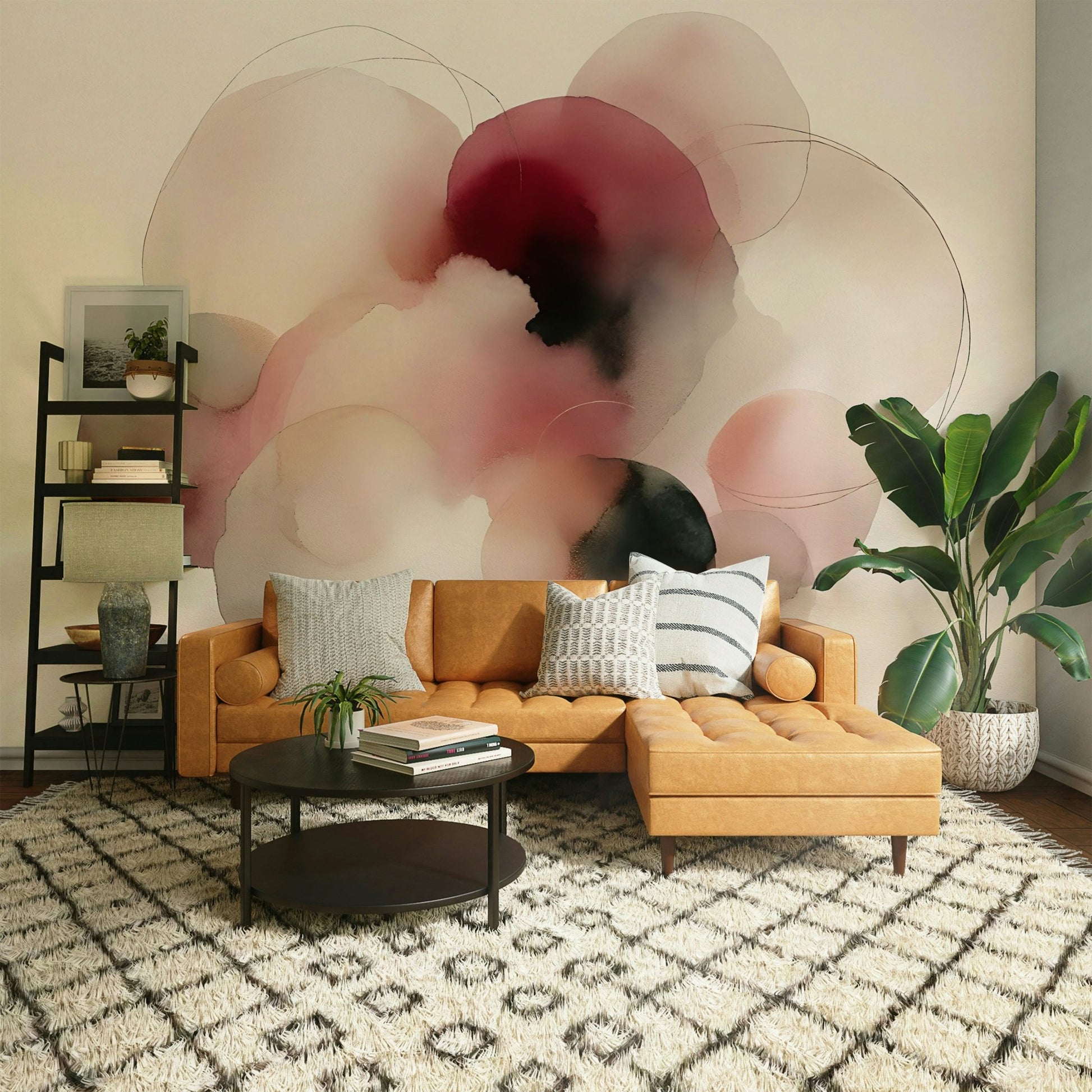 Add Serenity with Soft Tones Artistic Flow Wall Mural

