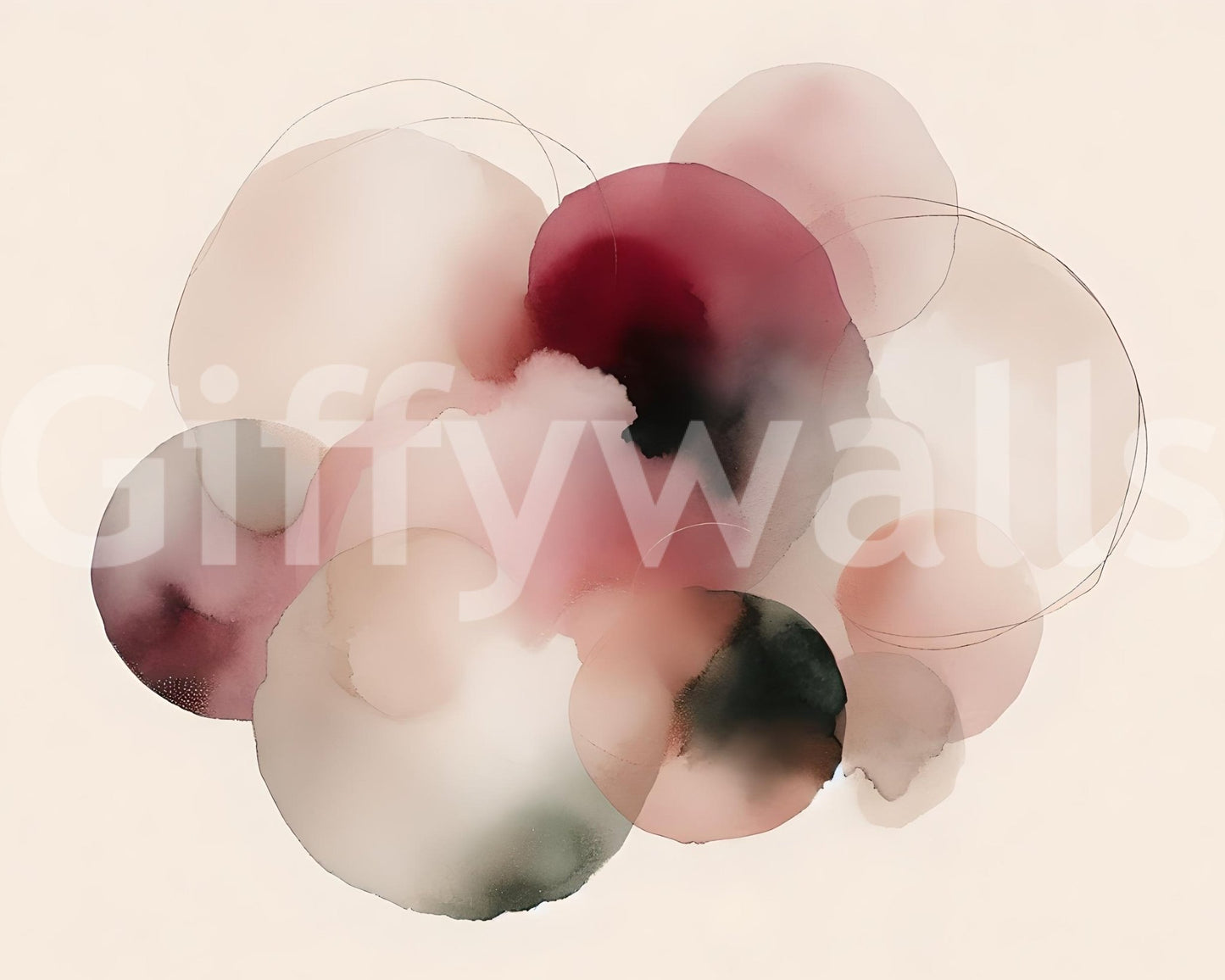 Soft Tones Artistic Flow Mural for Cozy, Inviting Spaces


