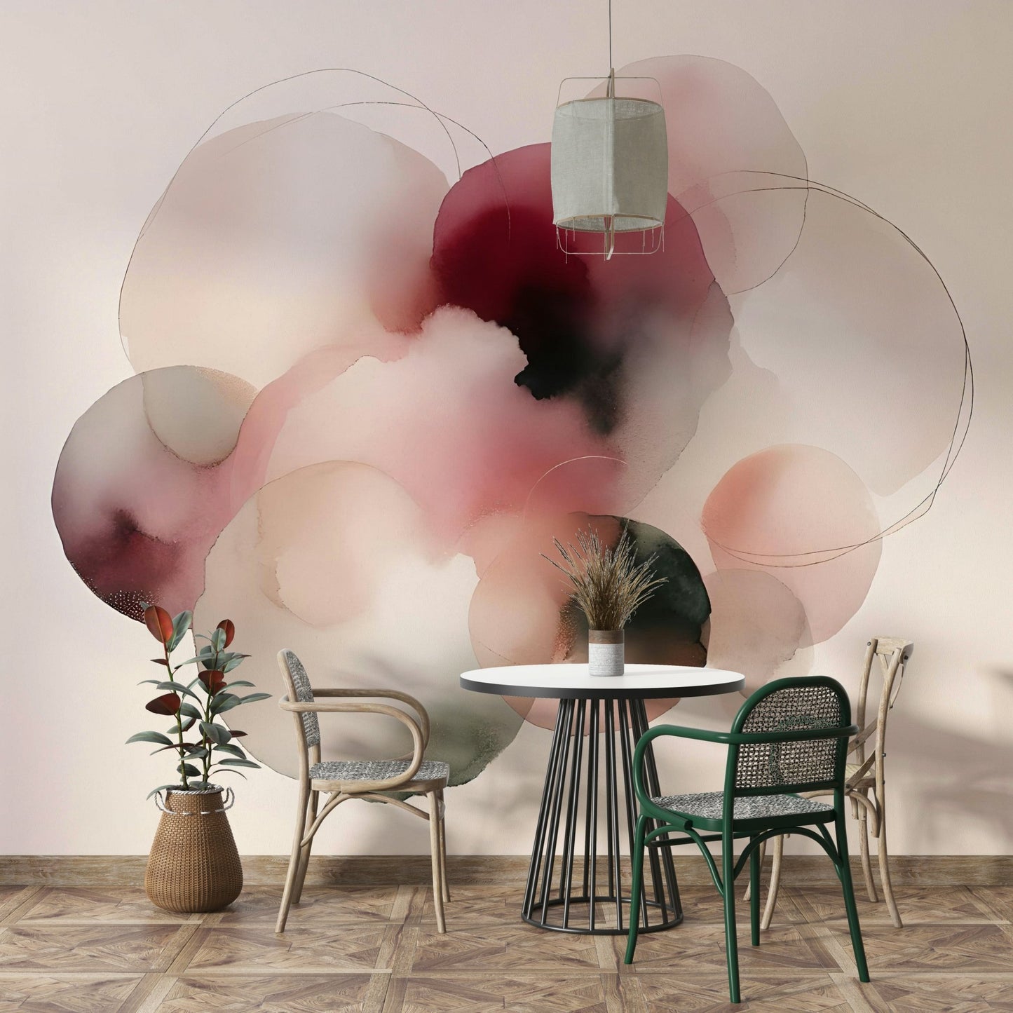 Soft Tones Artistic Flow Wall Mural for Elegant Spaces

