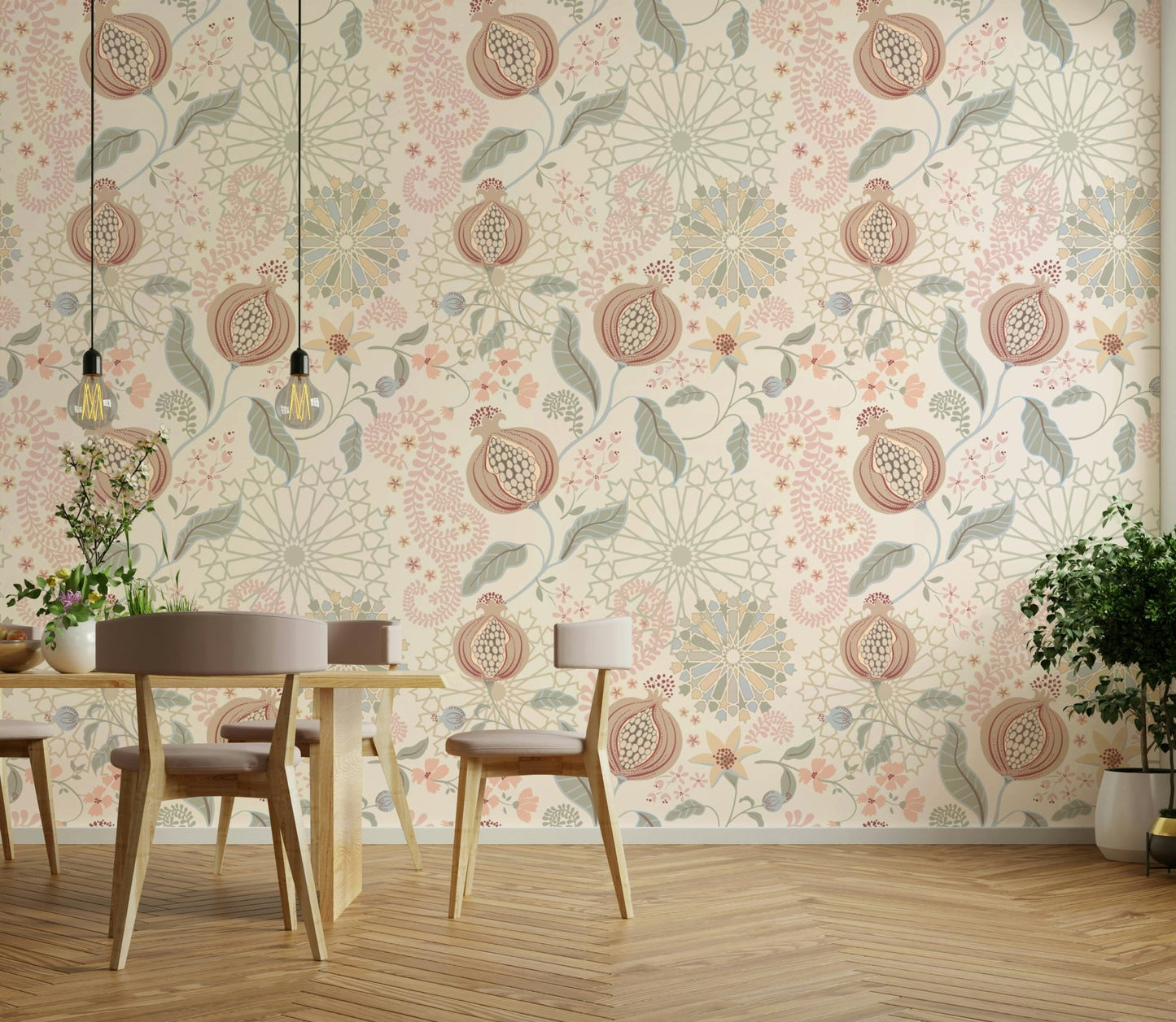 Soft Tones Pomegranate Wallpaper⁠