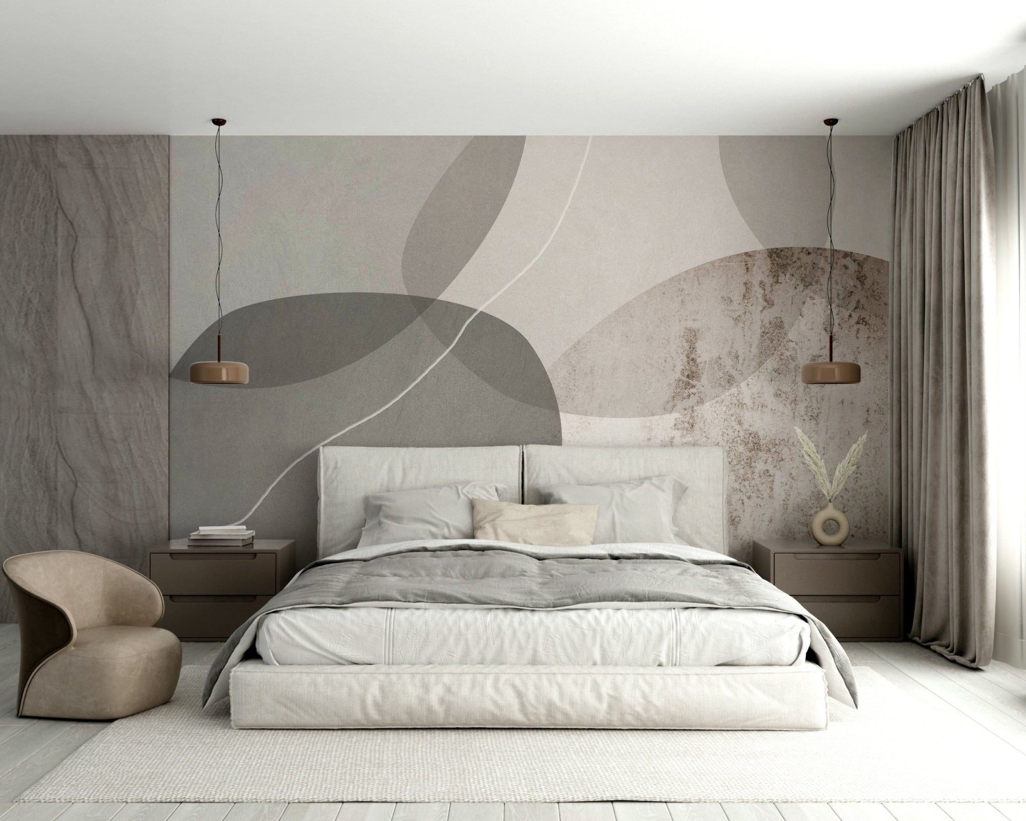 An elegant wall mural with a soft abstract design. 
GD3872

