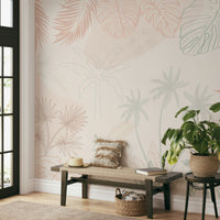 The leaves have organic, flowing shapes.

