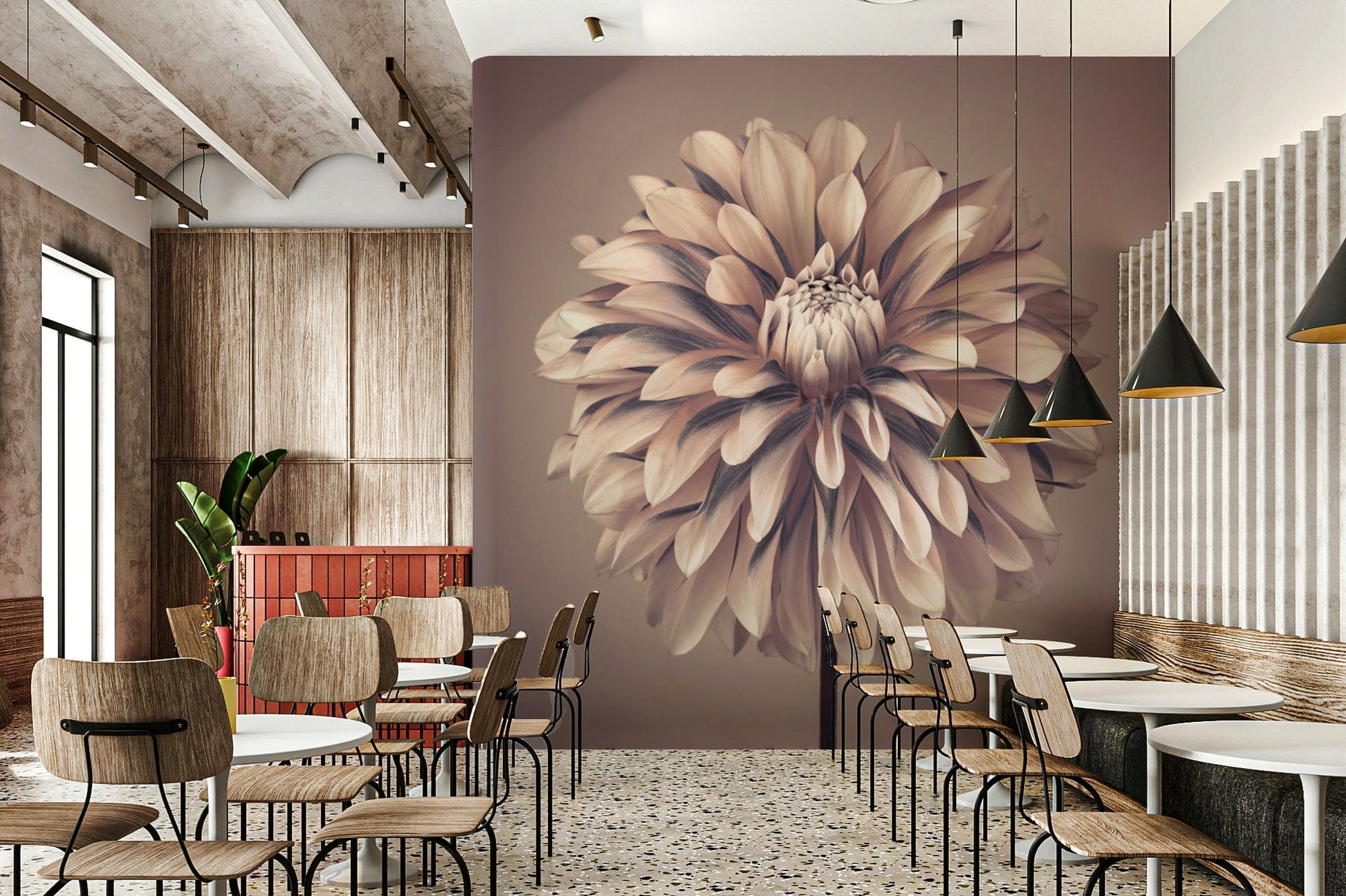 Detailed floral petal wallpaper for a cozy reading corner wall mural., GD7692