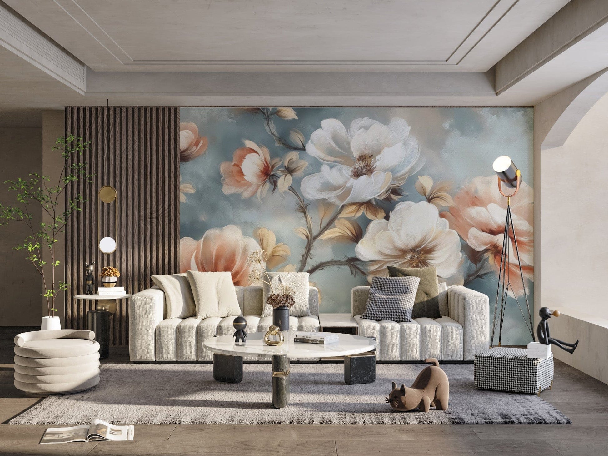 Elegant watercolour flower wallpaper
