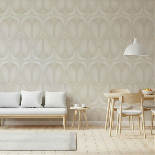 Artistic wallpaper mural Softy Dèco Geometries dancer flowing lines, GD7433