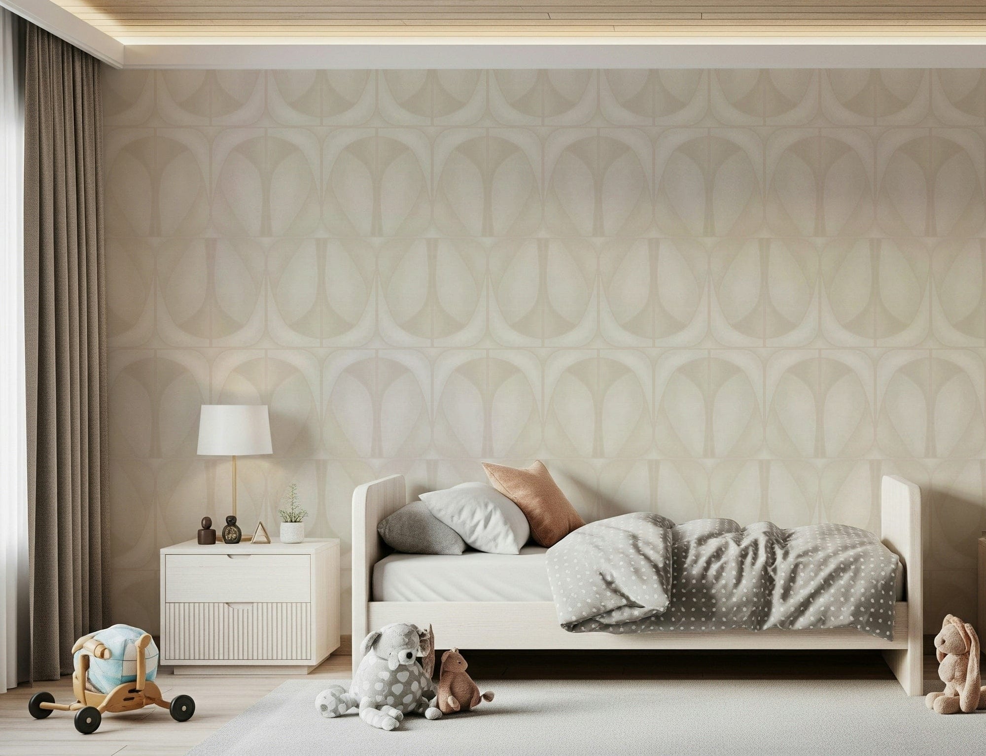 Linear Softy Dèco Geometries Cloud Dancer wallpaper for walls, GD7433