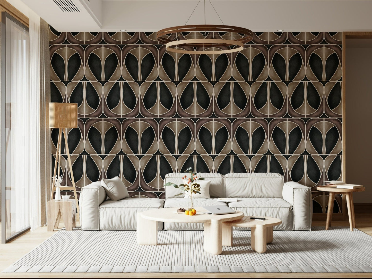 Bold Softy Dèco Geometries Dramatic Charm wallpaper for walls.