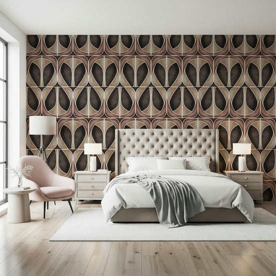 Mid-century peel and stick wallpaper Softy Dèco Geometries design., GD7436