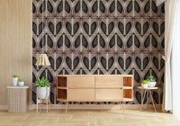 Softy Dèco Geometries wall mural with mocha velvet textures.