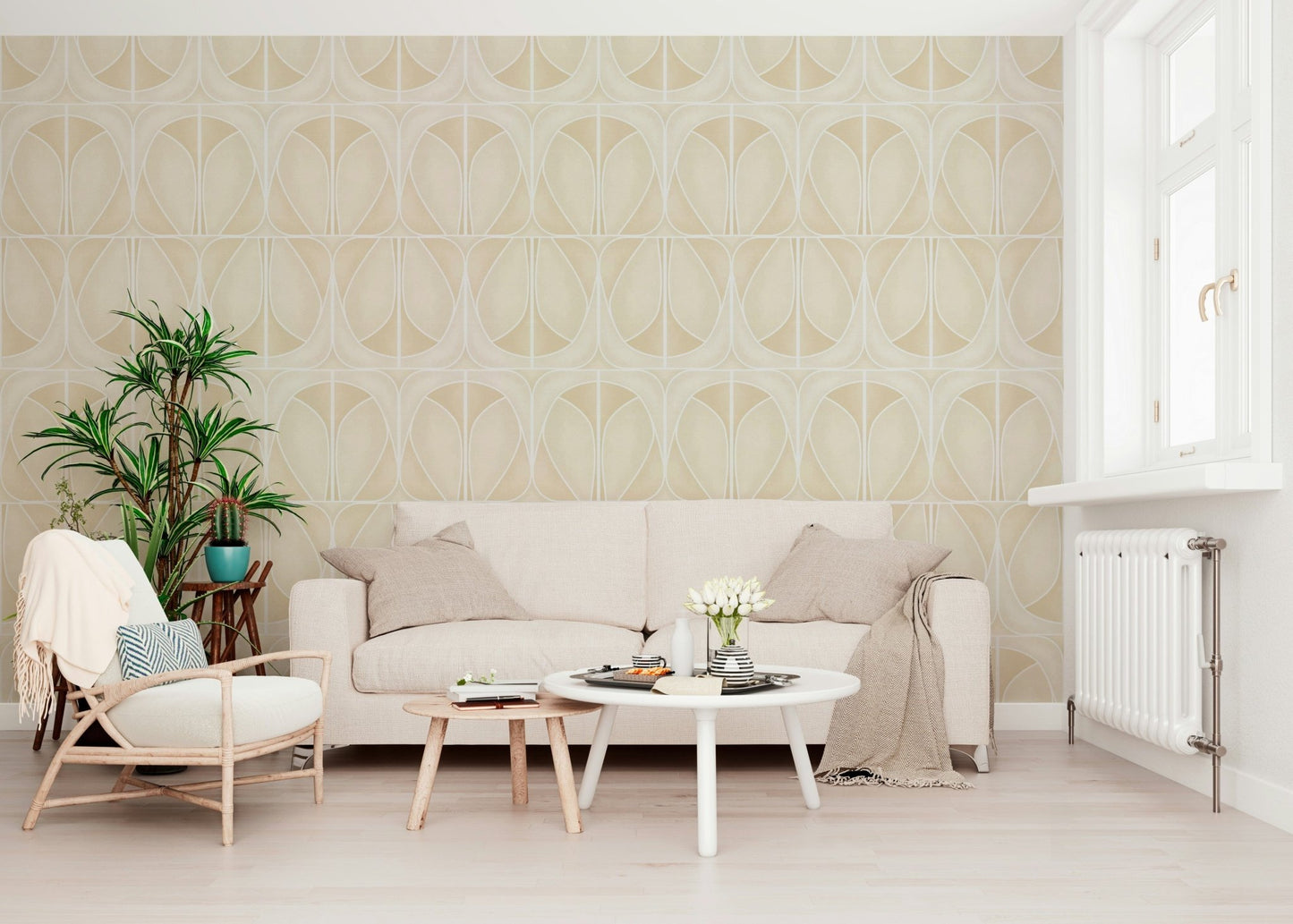 Elegant arched shapes on Sand Charm Softy Dèco Geometries