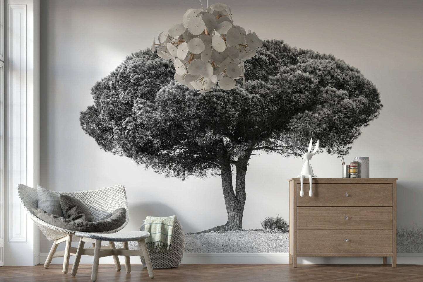 A contemplative single peak wallpaper mural for a feature wall.