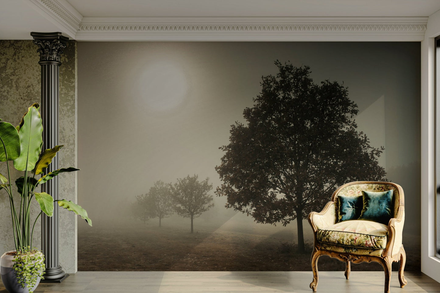 Solitary Sentinel Wall Mural for Bold Interiors

