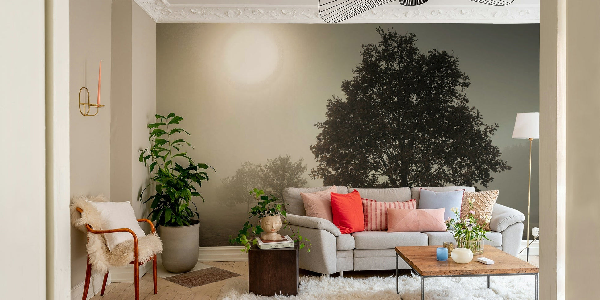 Nature-Inspired Solitary Sentinel Wall Mural

