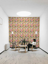 A contemplative botanical wallpaper mural for a feature wall.

