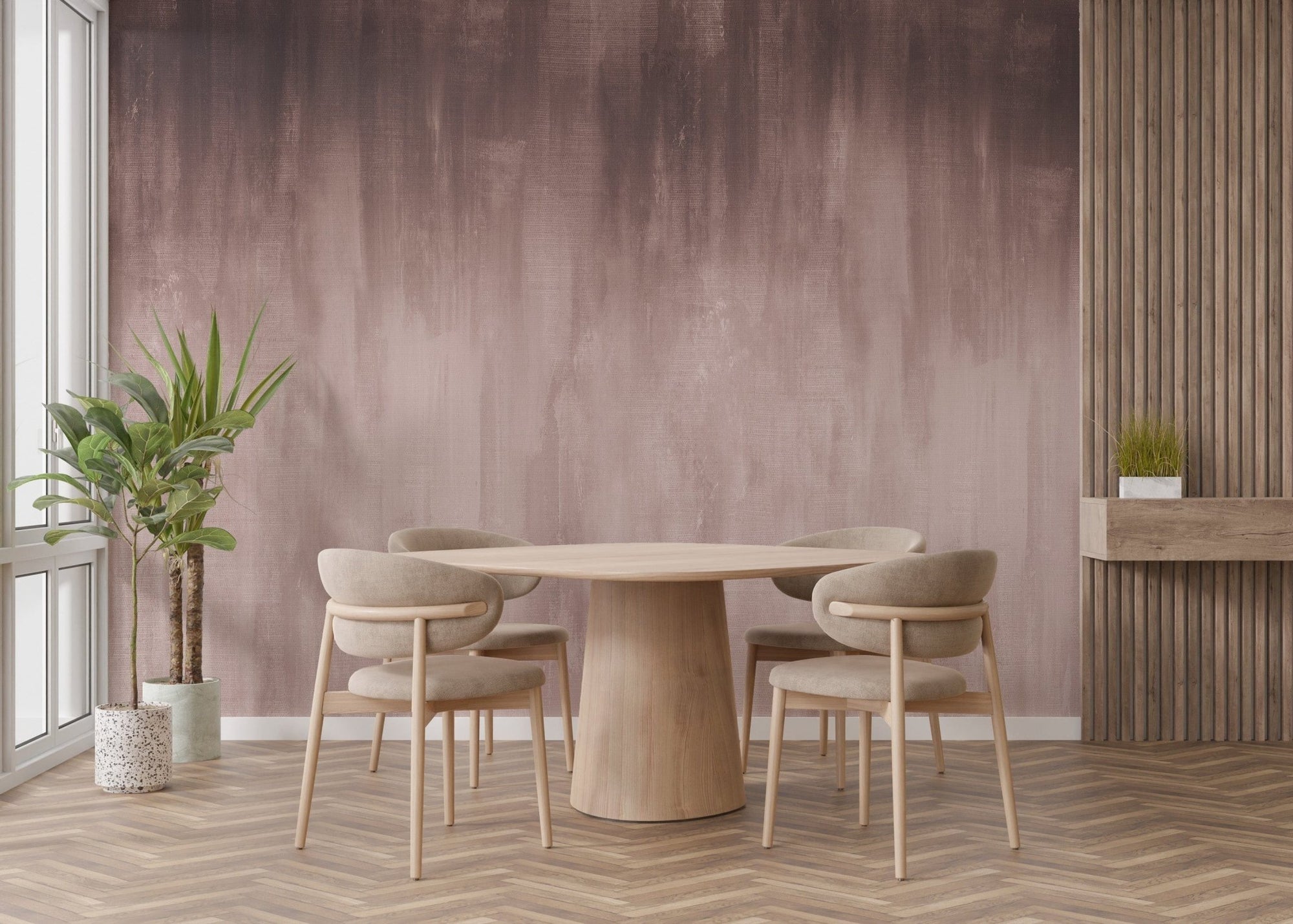 Soothing Brown Ombre Mural adds warmth to cozy kids rooms. C378