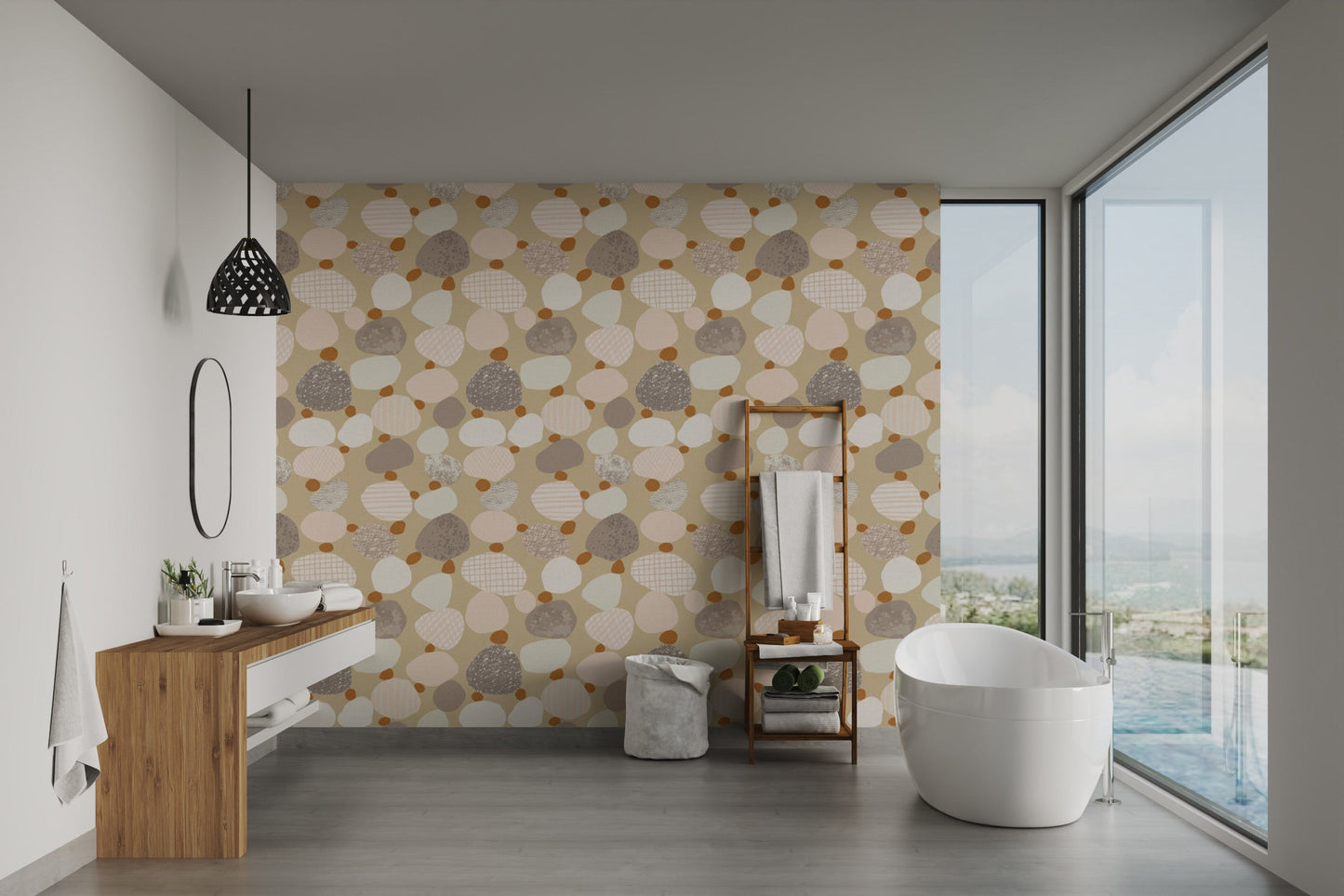 Easy-to-apply soothing speckle wallpaper for decor