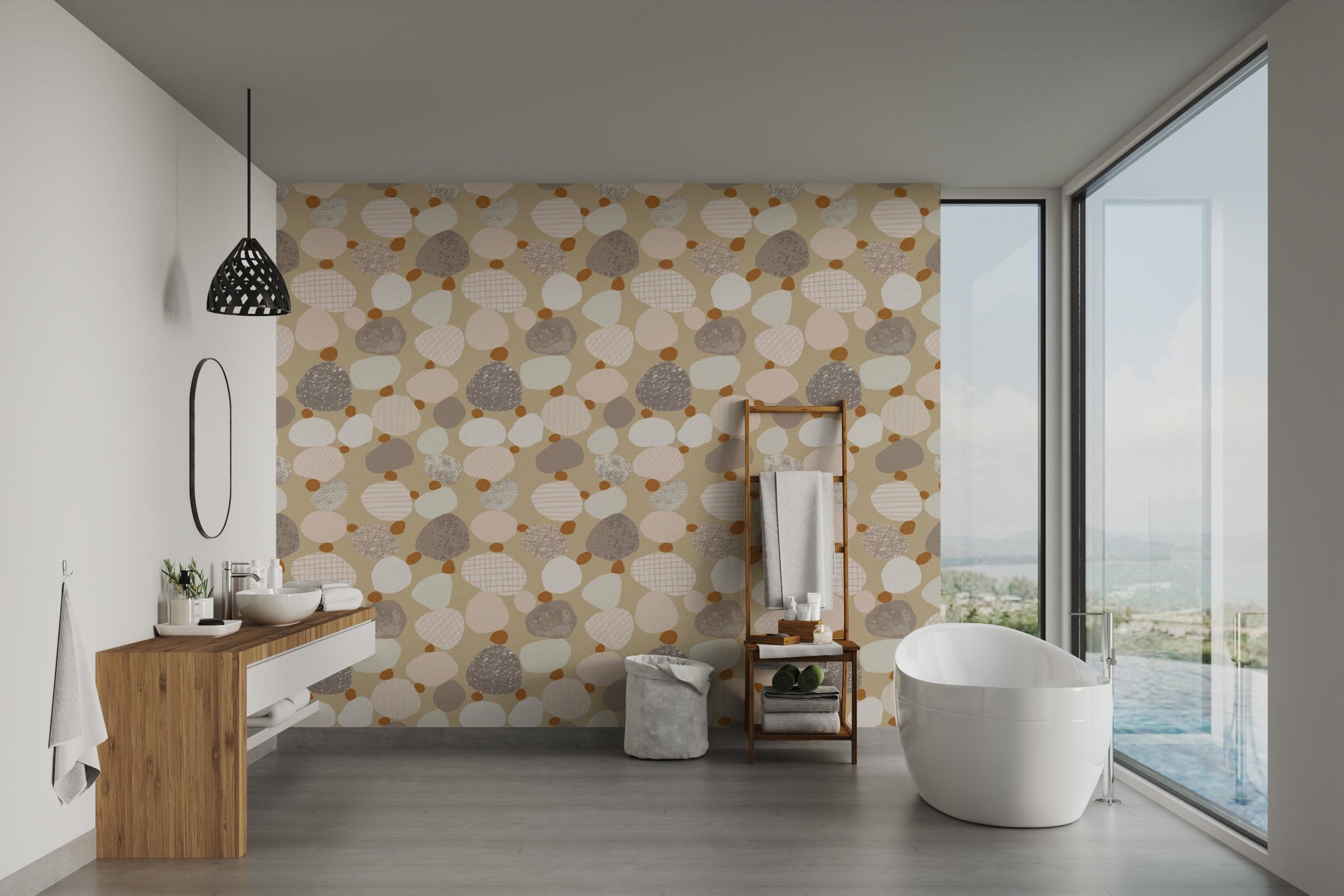 Easy-to-apply soothing speckle wallpaper for decor