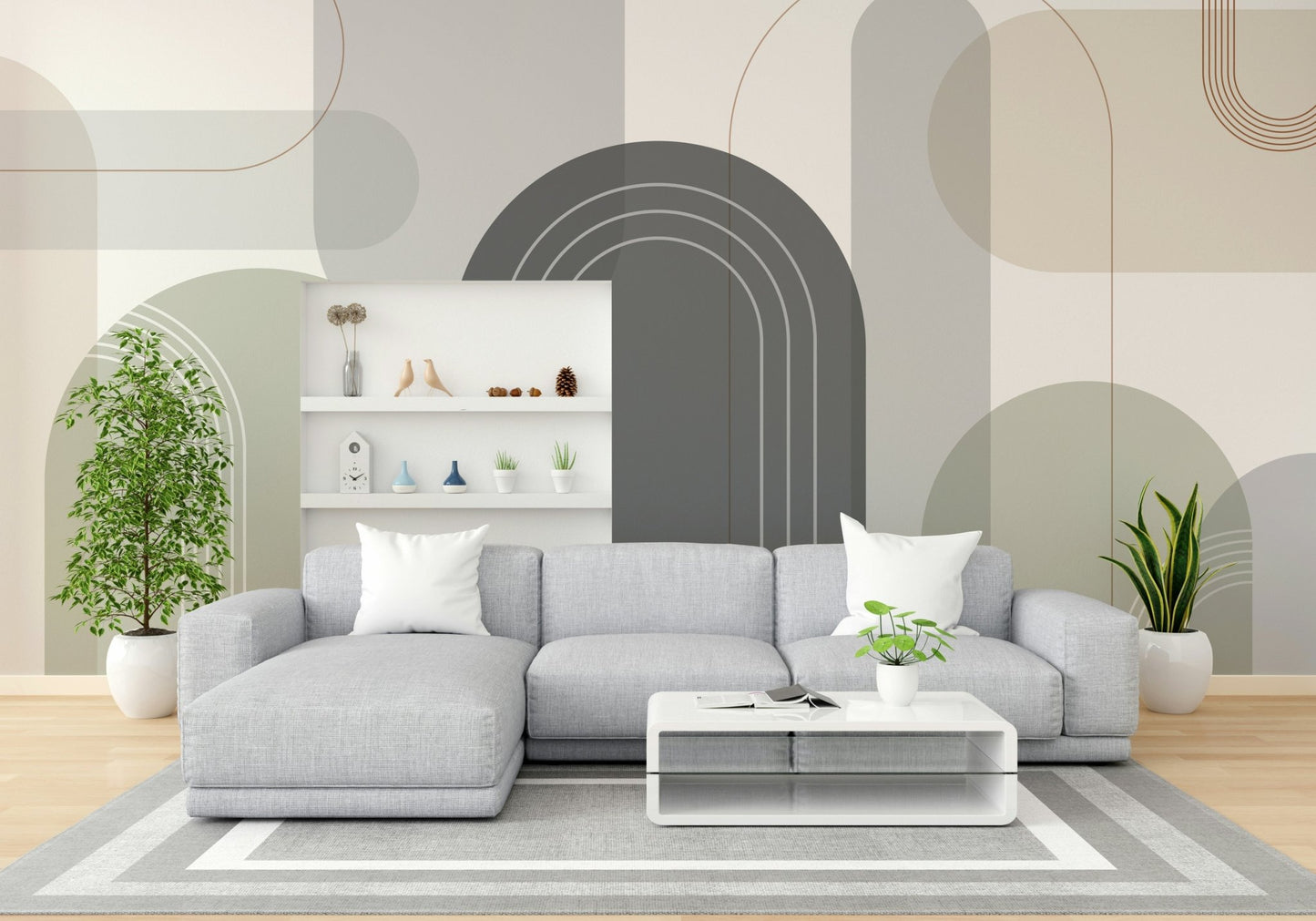 Cozy and refined wallpaper close-up

