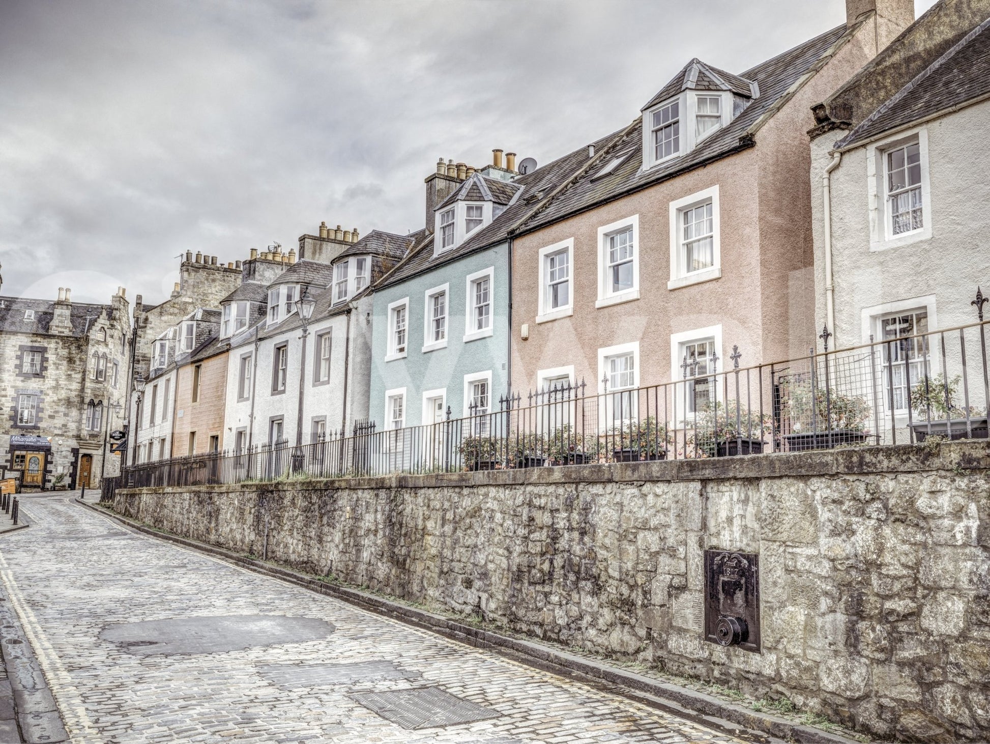South Queensferry cottages mural design

