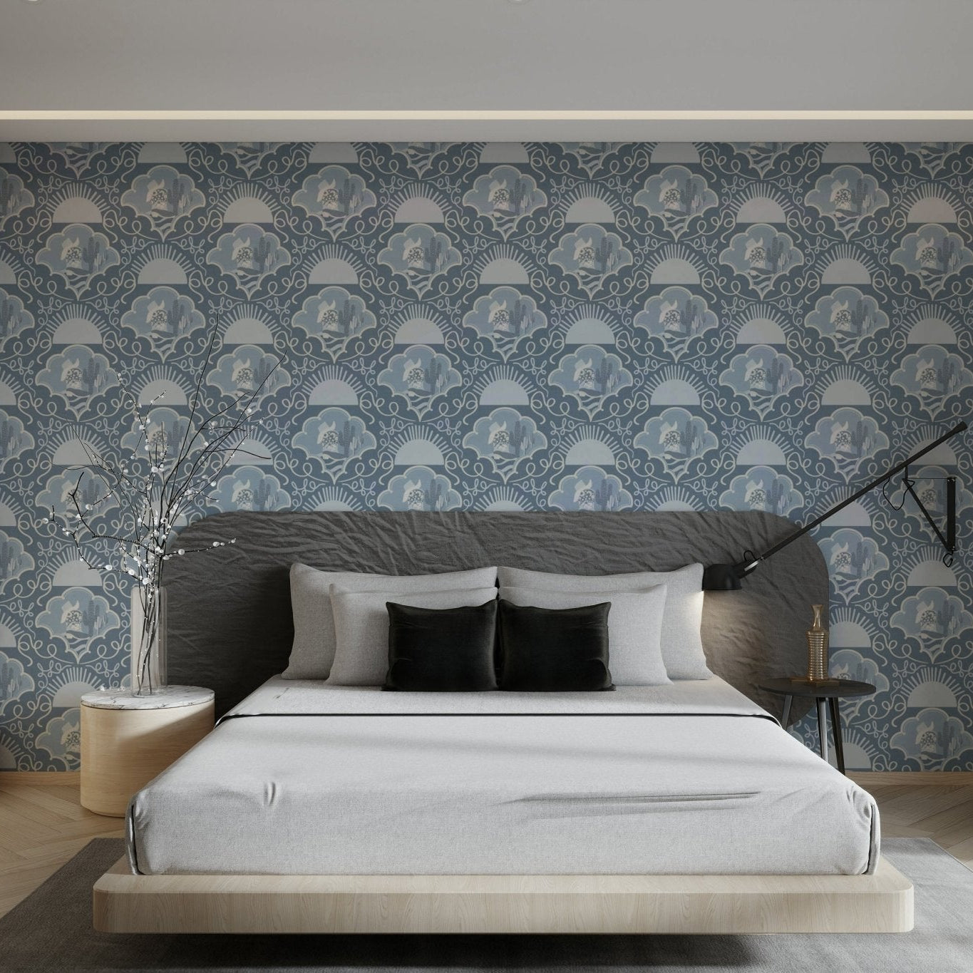 The pattern has a cool, peaceful color scheme. GD3358


