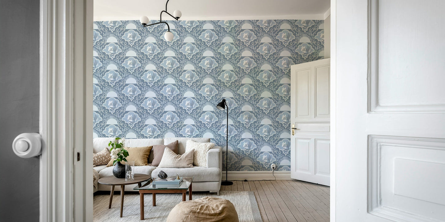 The design features a pattern of grey-blue cactus. GD3358

