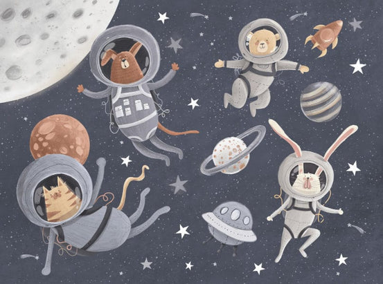 Space Adventure Kids Wall Mural - Giffywalls, C35