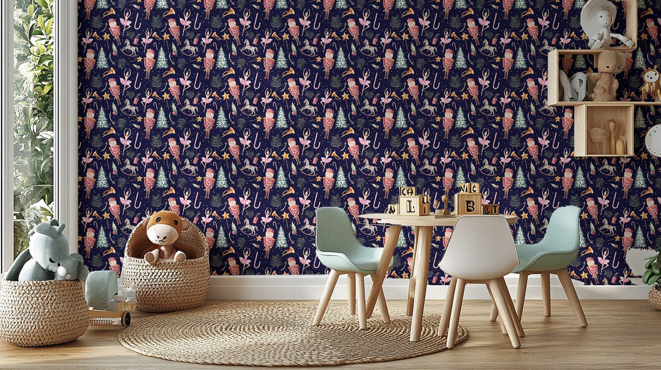 Cheerful festive wallpaper for kids
