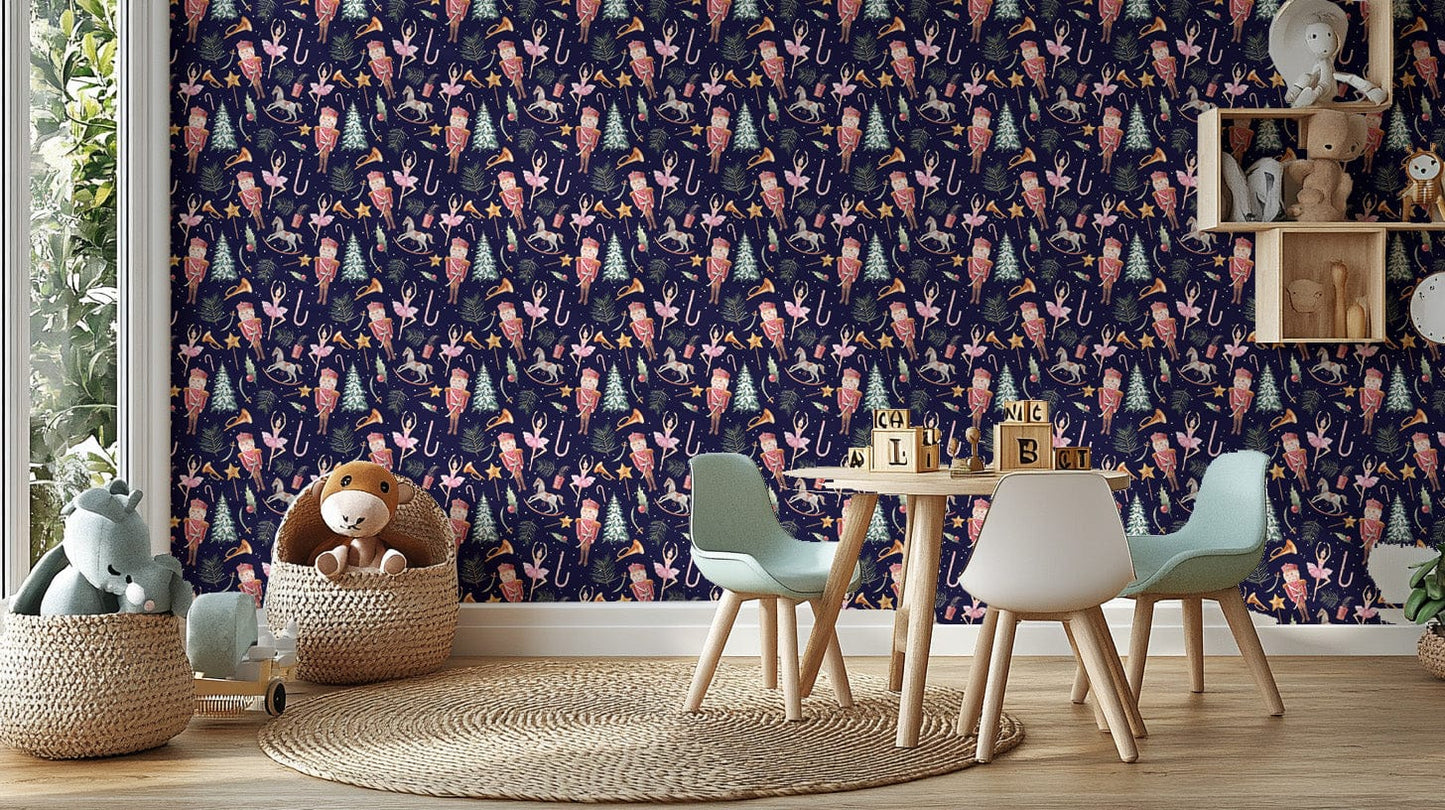 Cheerful festive wallpaper for kids
