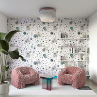 Deep space wallpaper with celestial elements.