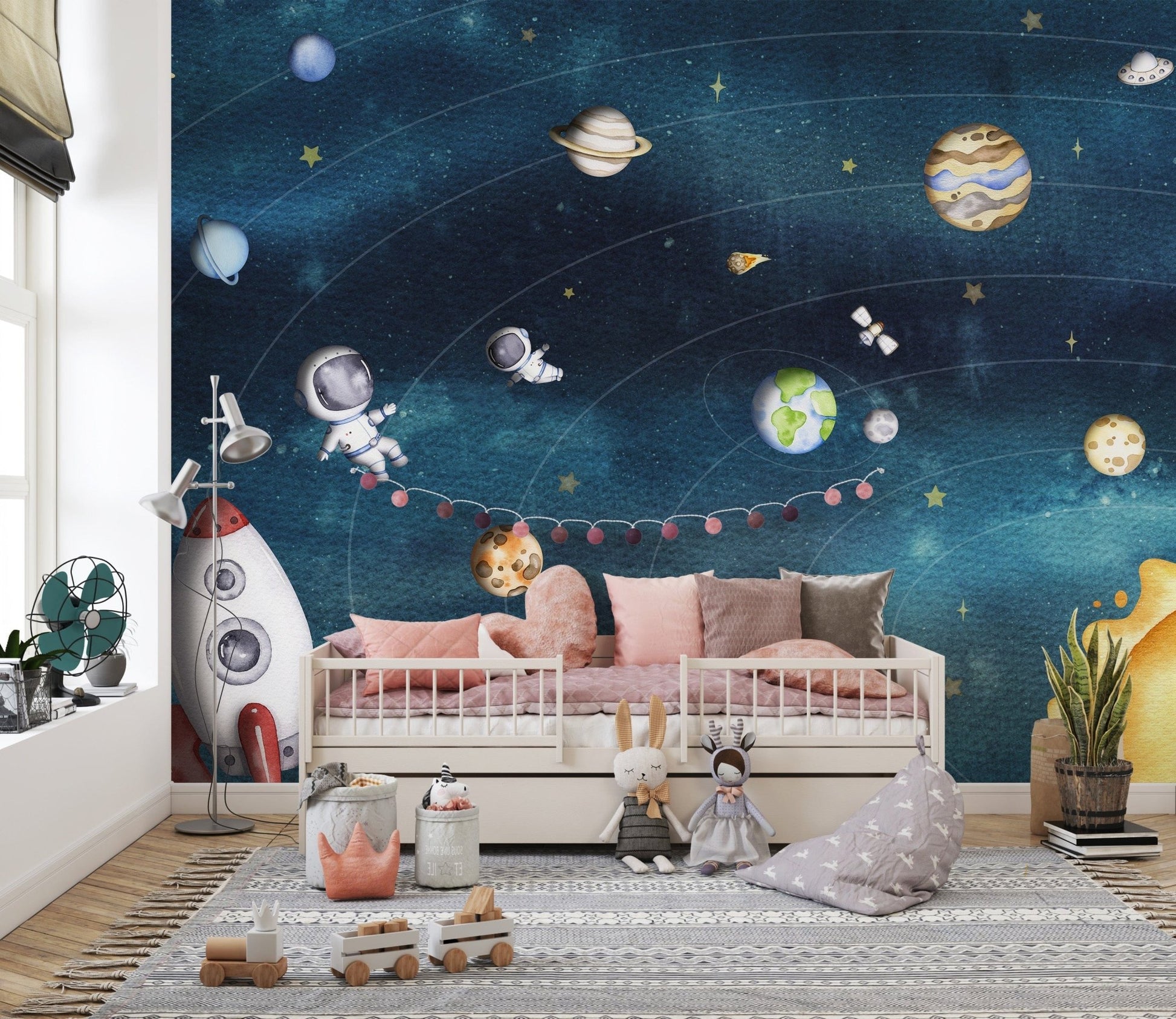 Space Joy Dark Wall Mural - Giffywalls OR16