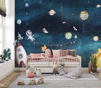 Space Joy Dark Wall Mural - Giffywalls OR16