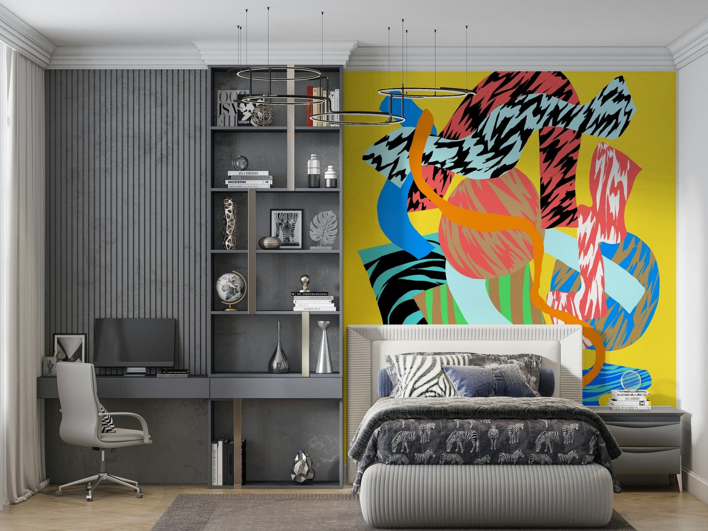 Space lime Wall Mural