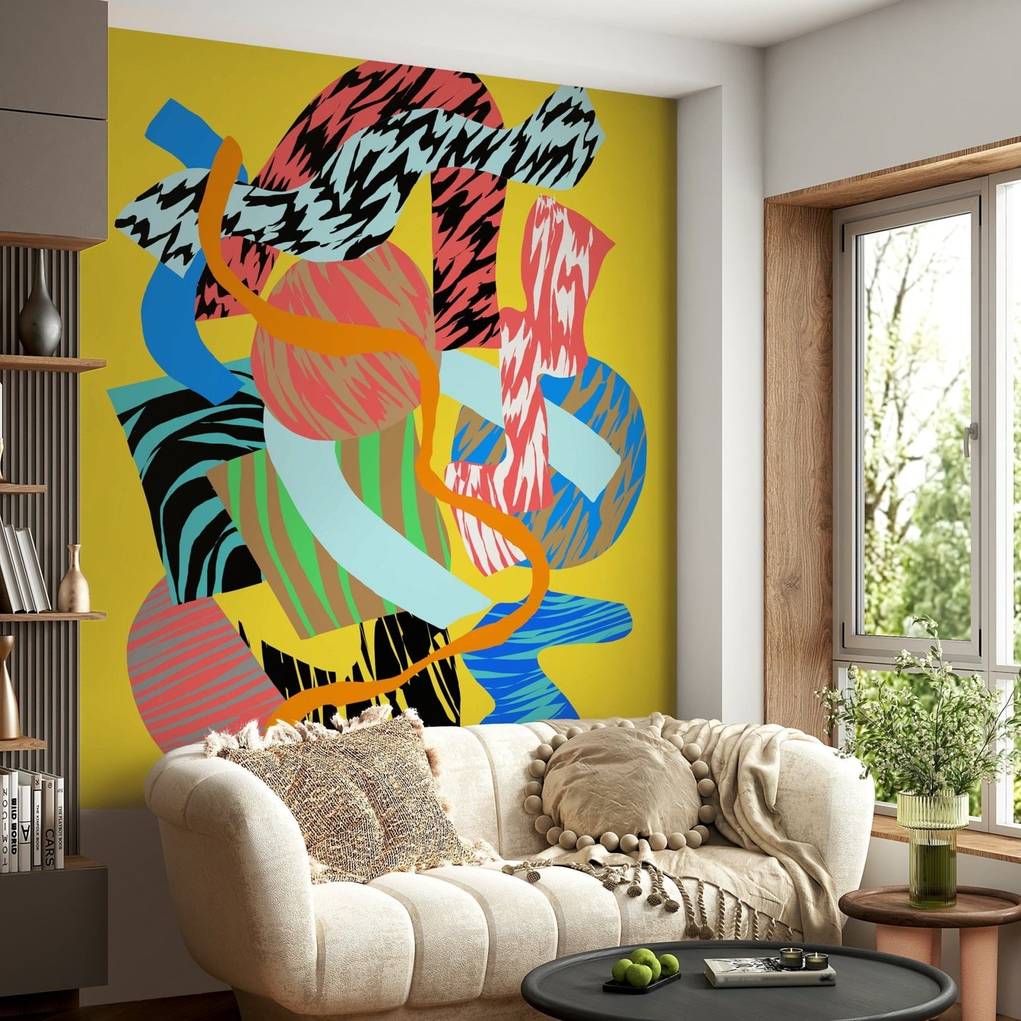 Space lime Wall Mural