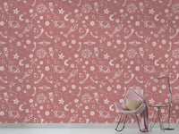 Space Voyage Rose Color Wallpaper for a cozy look