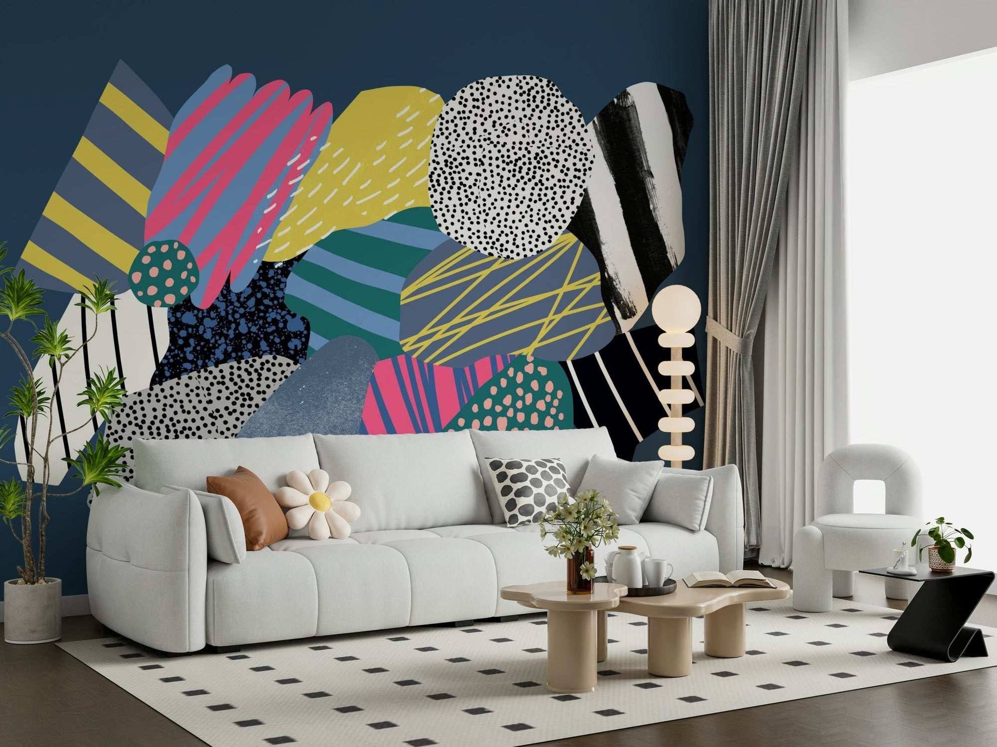 Spaceship Wall Mural with sleek rockets and bright distant stars, GD6194