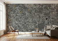 Modern office with speckled stone wallpaper for walls.
