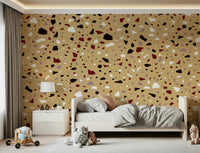A calming abstract design wallpaper mural that defines a space., GD5523
